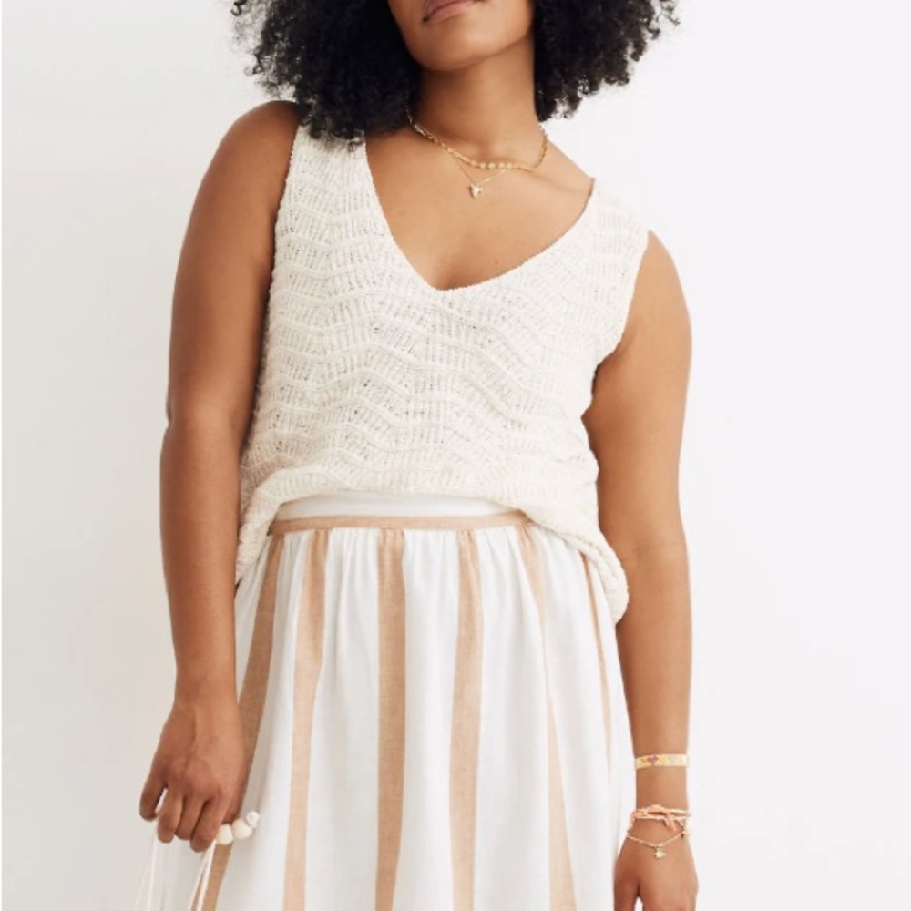 Madewell Crochet Knit Tank, Medium